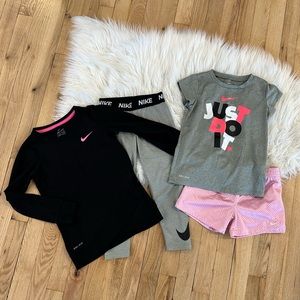 4 Piece Nike Athletic Clothes ☀️ Girls 4-6